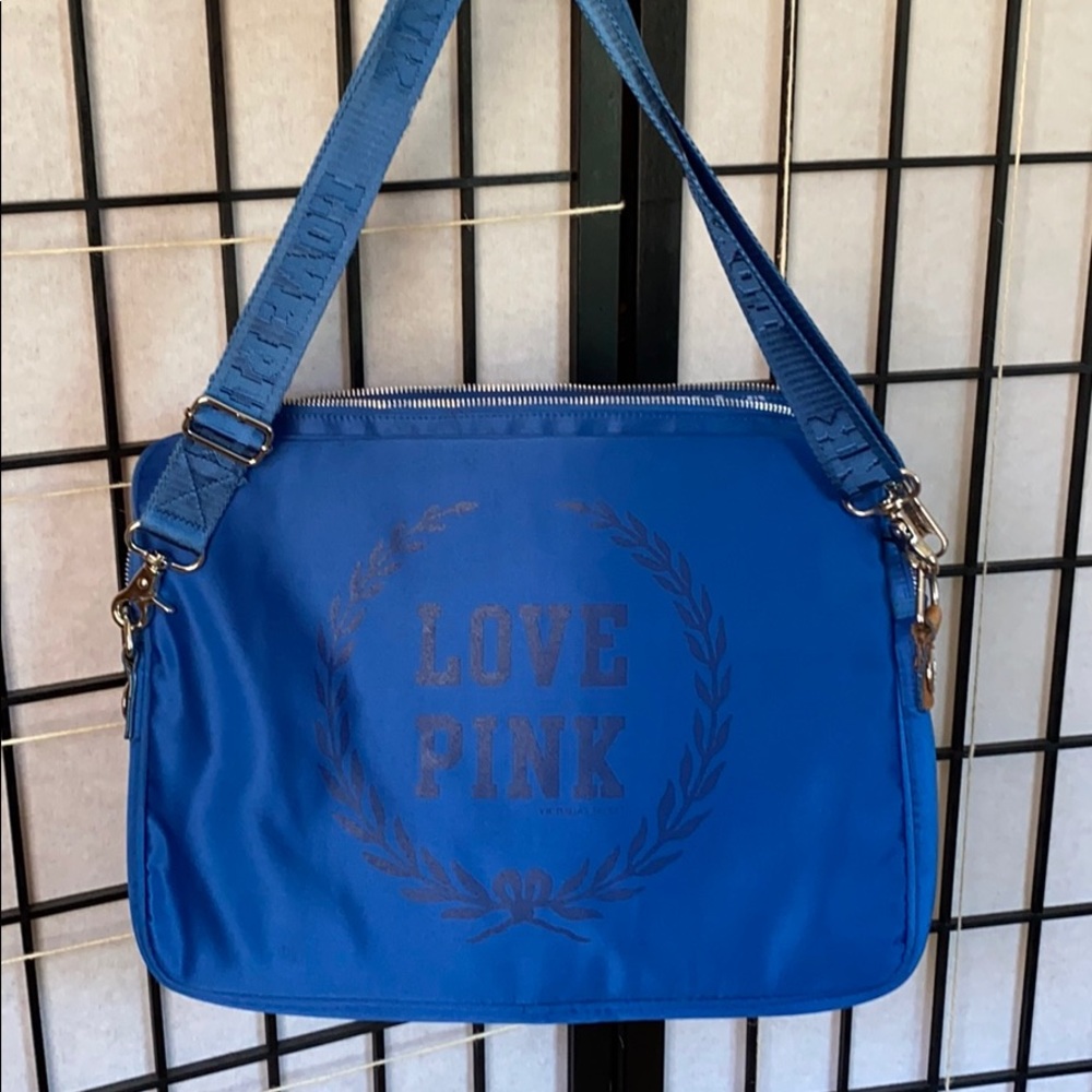 Blue Victoria Secret Love Pink Laptop Case